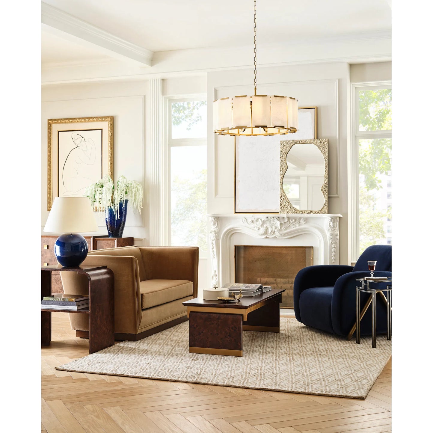 003 SI-2335278 | Additional Silo | Perla Chandelier by Wildwood in white, cream, gold and antique brass, natural white. Made from unique in a modern style.