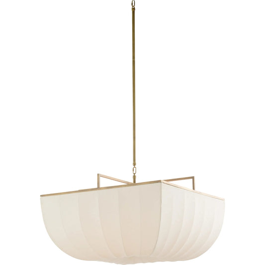 Perruche Pendant by Wildwood in white, cream, gold and antique brass, white. Made from unique in a transitional style.