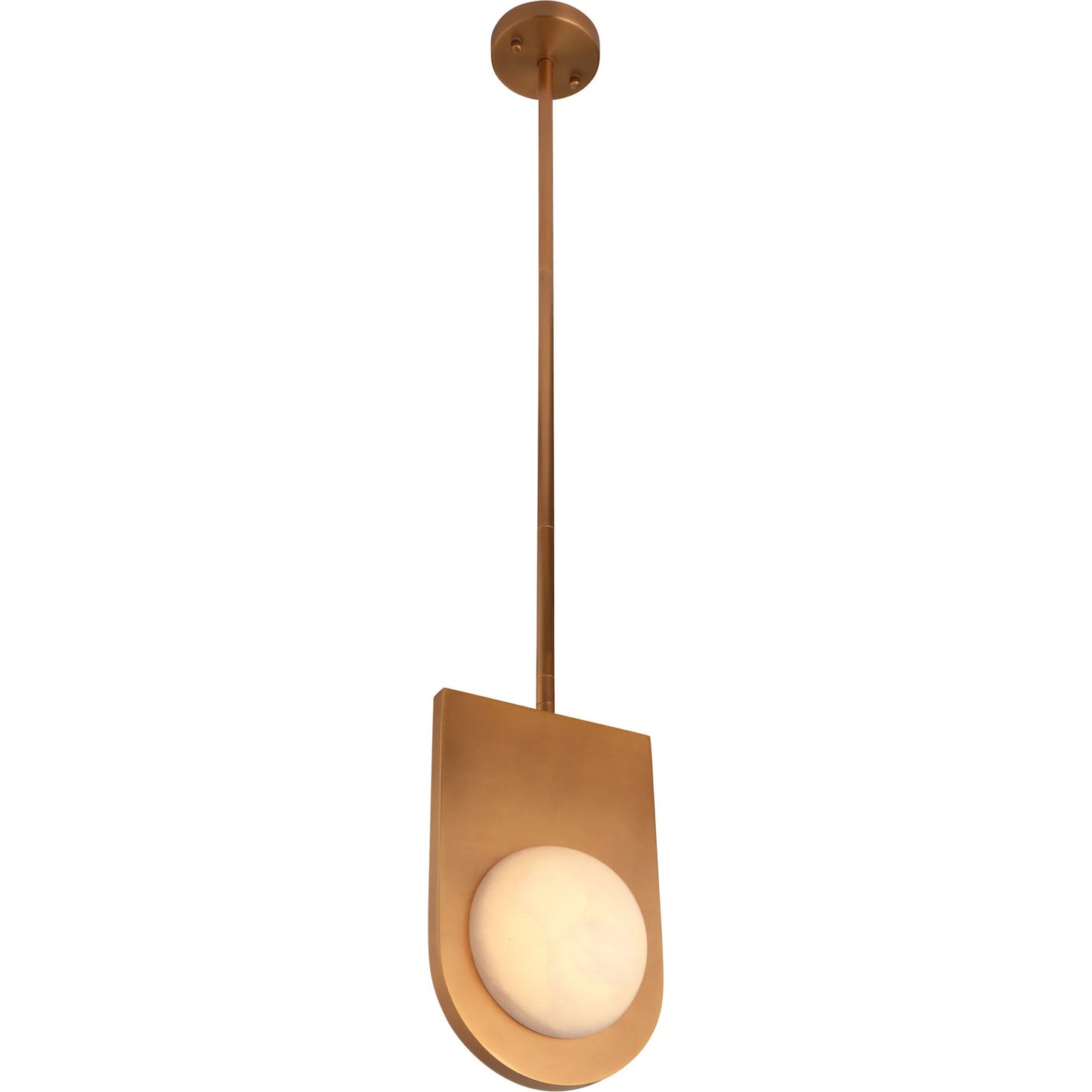 004 SI-2388022 | Additional Silo | Orin Pendant by Wildwood in natural white, antique brass. Made from unique in a transitional style.
