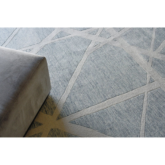 Miami Rug by Exquisite Rugs in silver, ivory. Made from new zealand wool in a unique style.