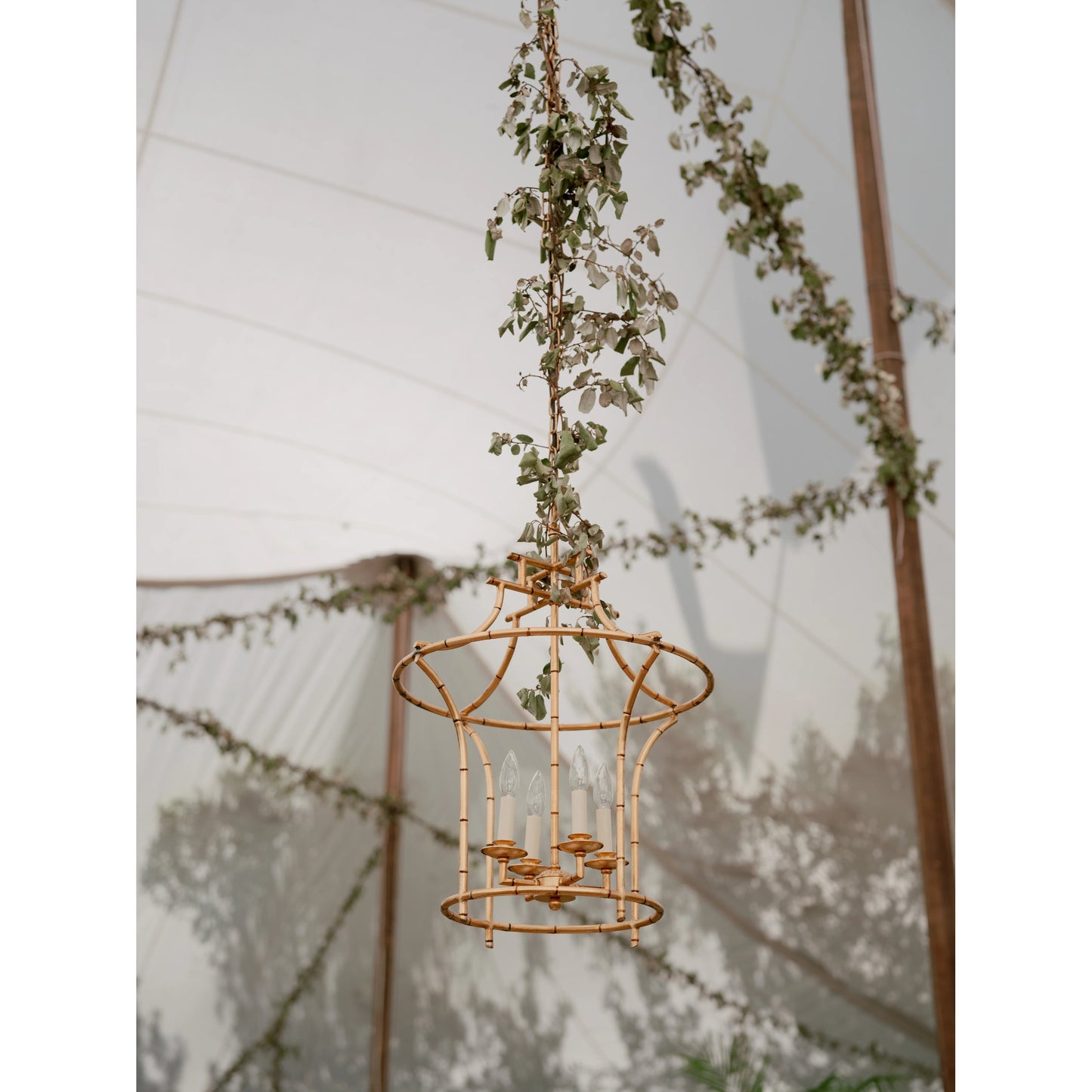 002 SR-381952 | Lifestyle | Bamboo Antique Gold Chandelier by Chelsea House in antique gold. Made from other: metal in a traditional style.