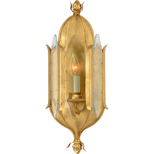 Stowe Sconce by Chelsea House in antique gold leaf, beveled. Made from other: metal in a traditional style.