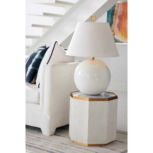 Morrow Lamp by Chelsea House in white glaze. Made from ceramic, porcelain in a modern style.