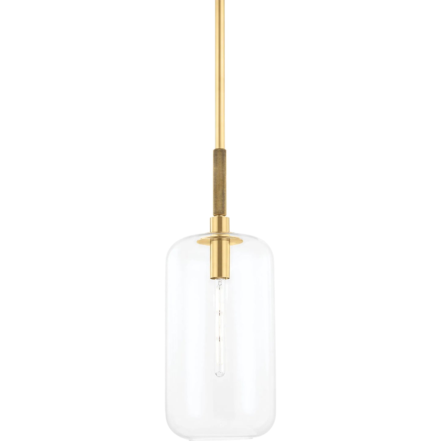 002 SR-860315 | Primary Silo | Lenox Hill Pendant by Hudson Valley in aged brass. Made from steel in a modern style.