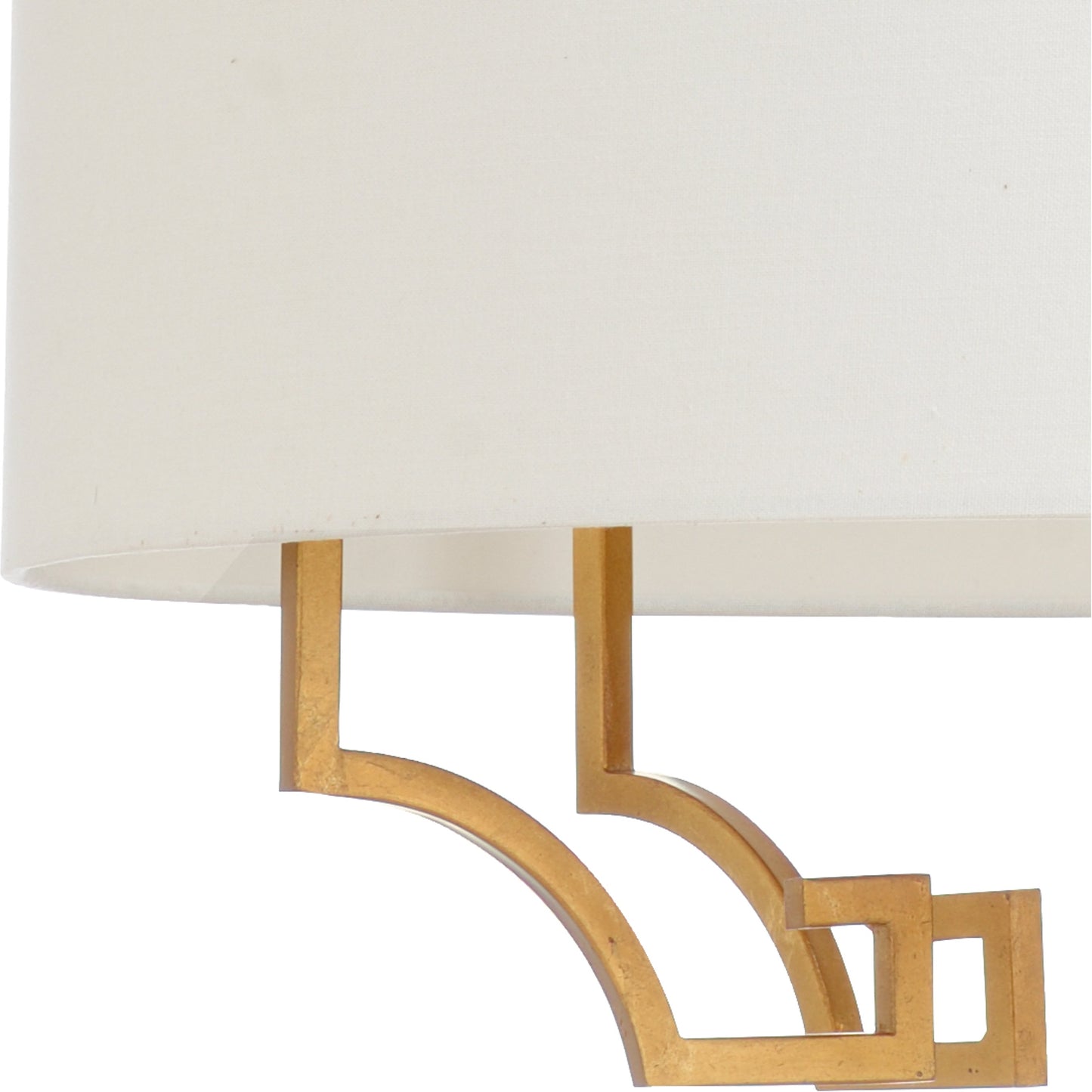 002 SR-382265 | Additional Silo | Chiara Chandelier by Chelsea House in antique gold leaf, off white linen. Made from other: metal in a transitional style.