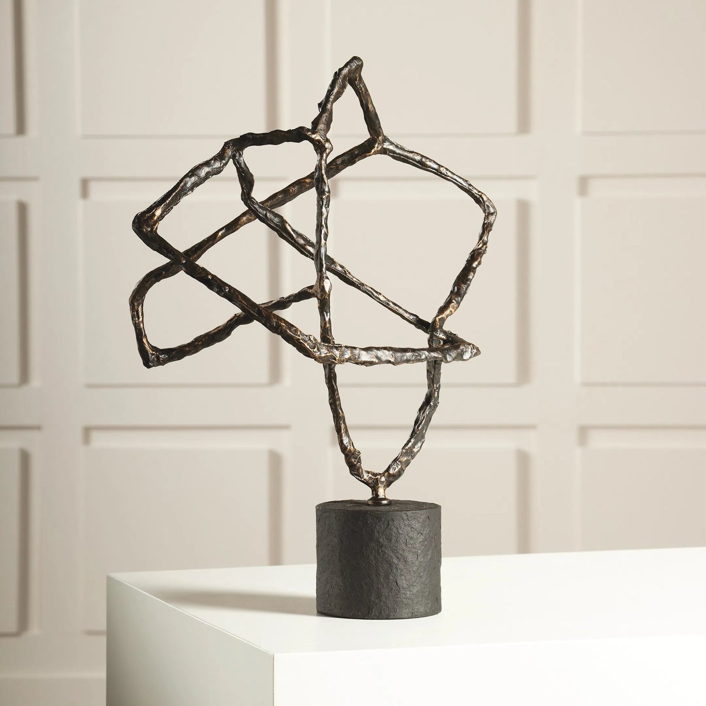 010 SR-893271 | Lifestyle | Tangled Bronze Sculpture by Global Views in bronze. Made from cast iron, granite in a eclectic & global style.