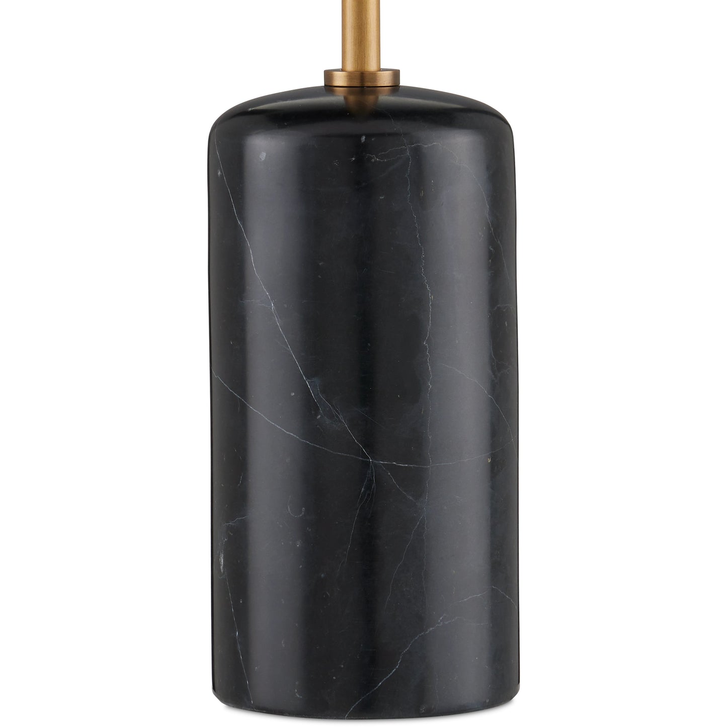 001 SI-2133997 | Additional Silo | Martini Torchiere Table Lamp by Currey and Company in brushed brass, black. Made from metal, marble in a modern style.