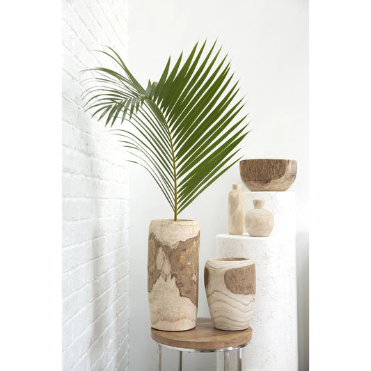 Yucca Vase by Accent Decor in natural. Made from wood in a modern style.