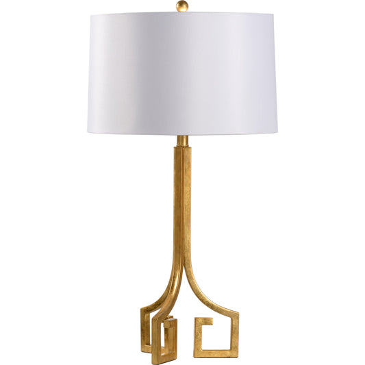 001 SR-382390 | Primary Silo | Corinth Lamp by Chelsea House in antique gold leaf. Made from iron in a transitional style.