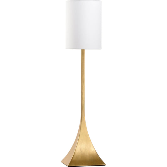 Gold Leaf Buffet Lamp by Chelsea House in antique gold leaf. Made from iron in a modern style.