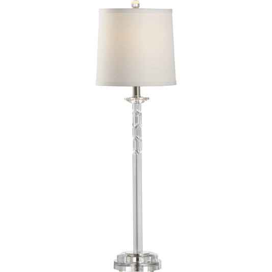Raleigh Buffet Lamp by Chelsea House in clear. Made from crystal in a modern style.