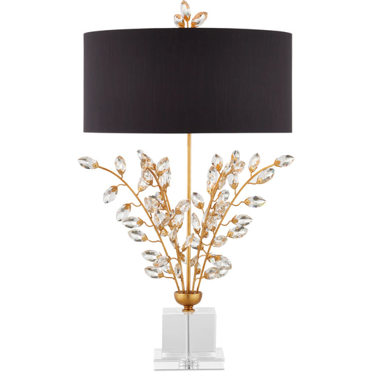 Forget-Me-Not Table Lamp by Currey and Company. Made from metal, optic crystal in a traditional style.