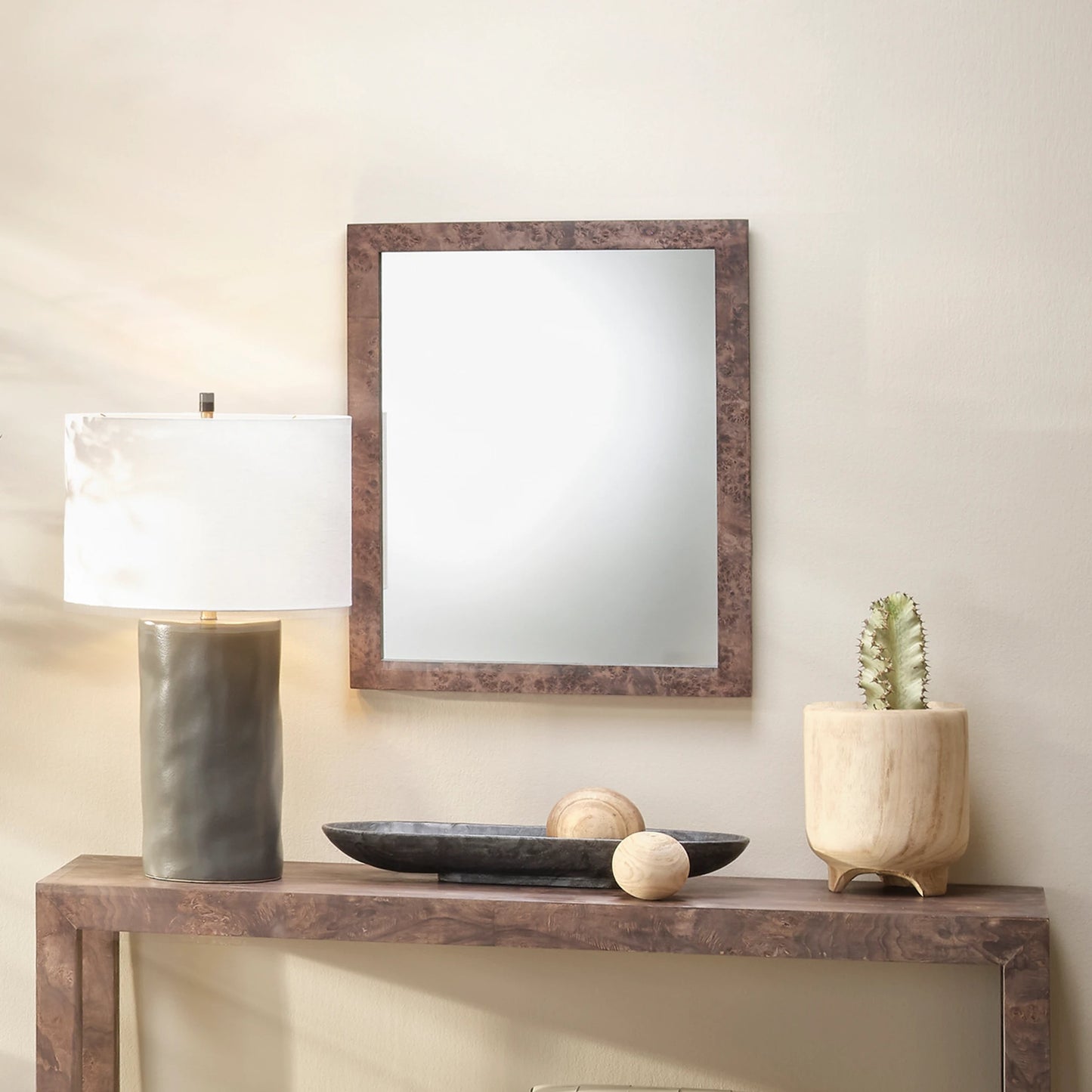 016 SI-1822178 | Lifestyle | Chandler Rectangle Mirror by Jamie Young. Made from wood in a transitional style.