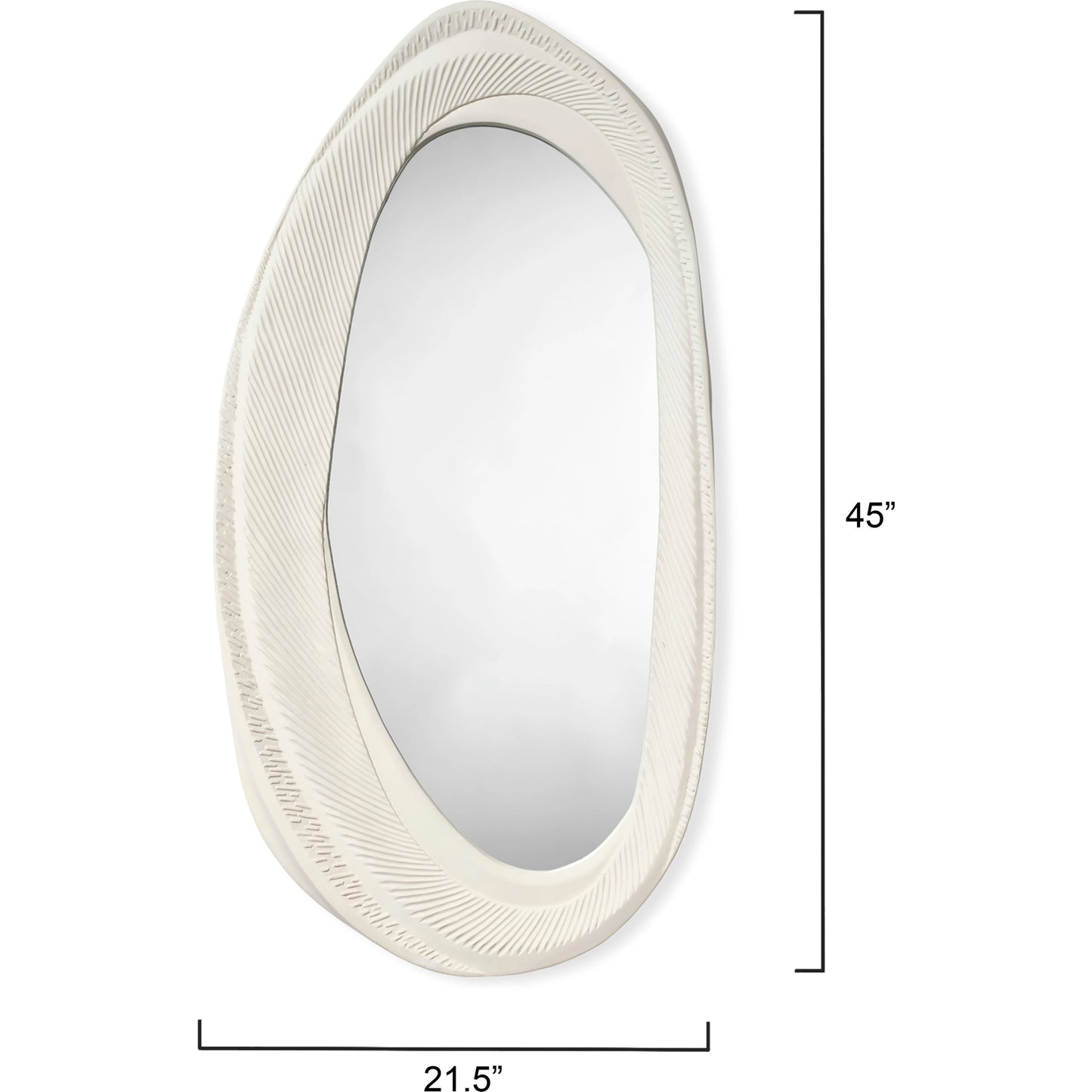 002 SI-2018884 | Additional Silo | Denali Mirror by Jamie Young in white. Made from resin in a modern style.