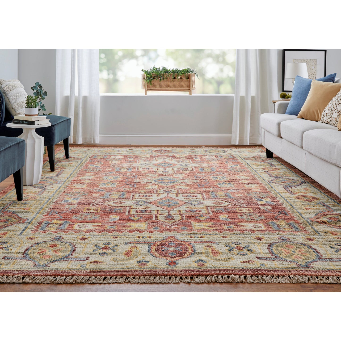 009 SI-2158849 | Lifestyle | Fillmore Transitional Rug - FIL69CKF by Feizy in red, ivory, gold. Made from wool in a unique style.