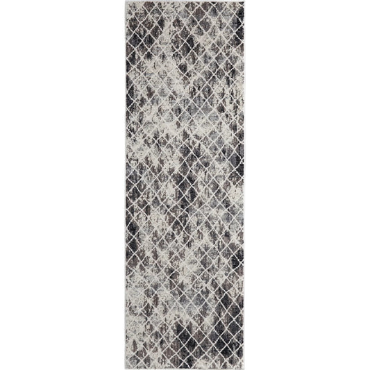 Kano Transitional Diamond Rug - 3873F by Feizy in ivory, gray, taupe. Made from polypropylene, polyester in a unique style.