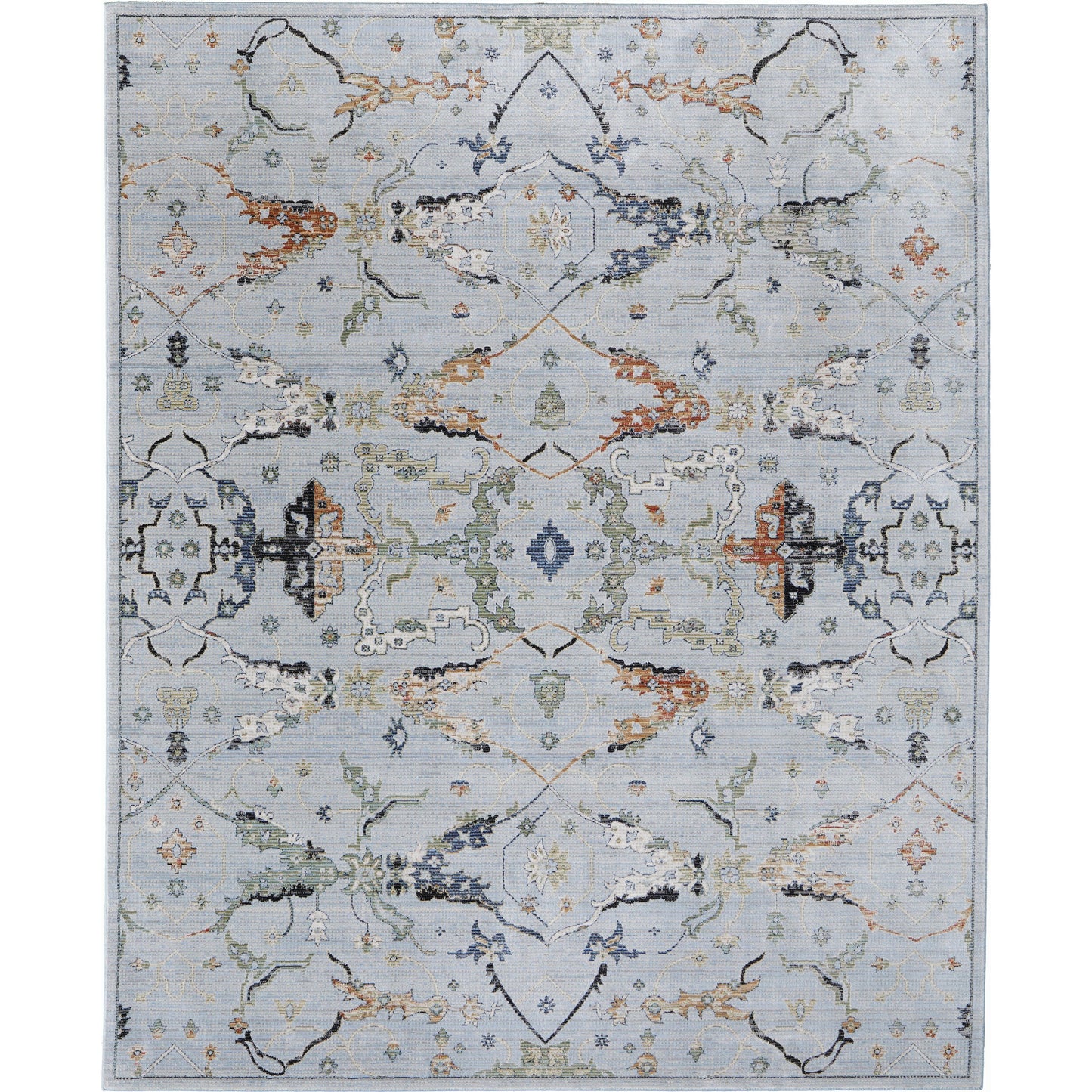 001 SI-2158896,SI-2158897,SI-2158898,SI-2158899,SI-2158900 | Primary Silo | Melrose Traditional & Botanical Rug - MEL39P4F by Feizy in blue, green, ivory. Made from polypropylene, polyester, viscose in a unique style.