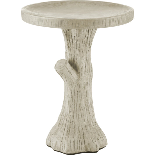 Faux Bois Bird Bath by Currey and Company in portland. Made from concrete, iron in a rustic style.