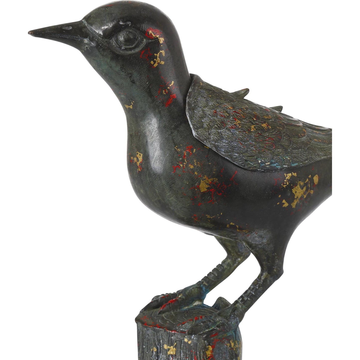 004 SI-2387048 | Additional Silo | Han Dynasty Bird by Currey and Company in dark bronze. Made from bronze in a unique style.