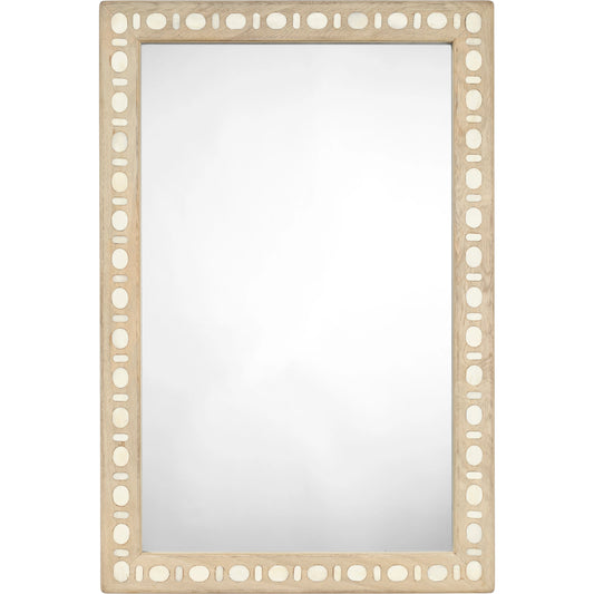 Sama Wood & Bone Inlay Mirror by Jamie Young. Made from mango wood, water buffalo bone in a modern style.