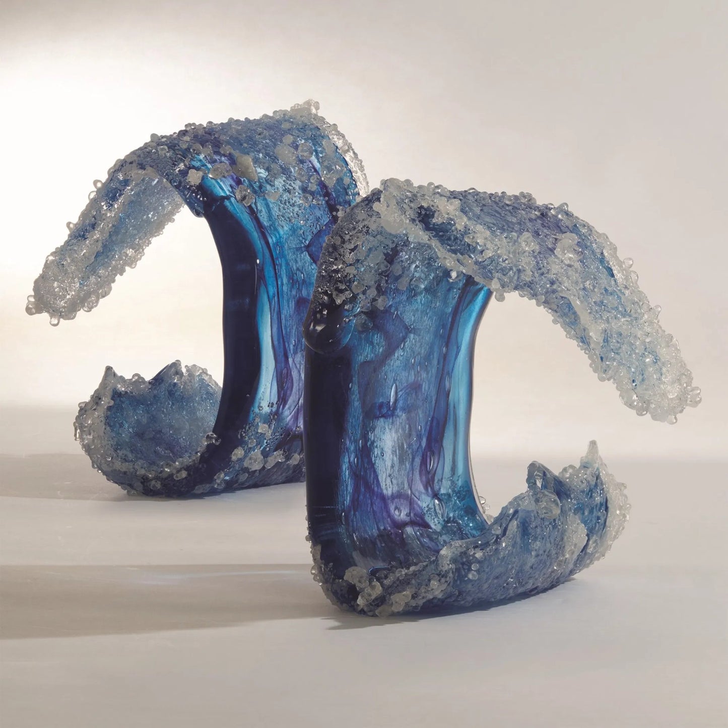 005 SR-702192 | Additional Silo | Tidal Wave Sculpture by Global Views. Made from art glass in a coastal style.