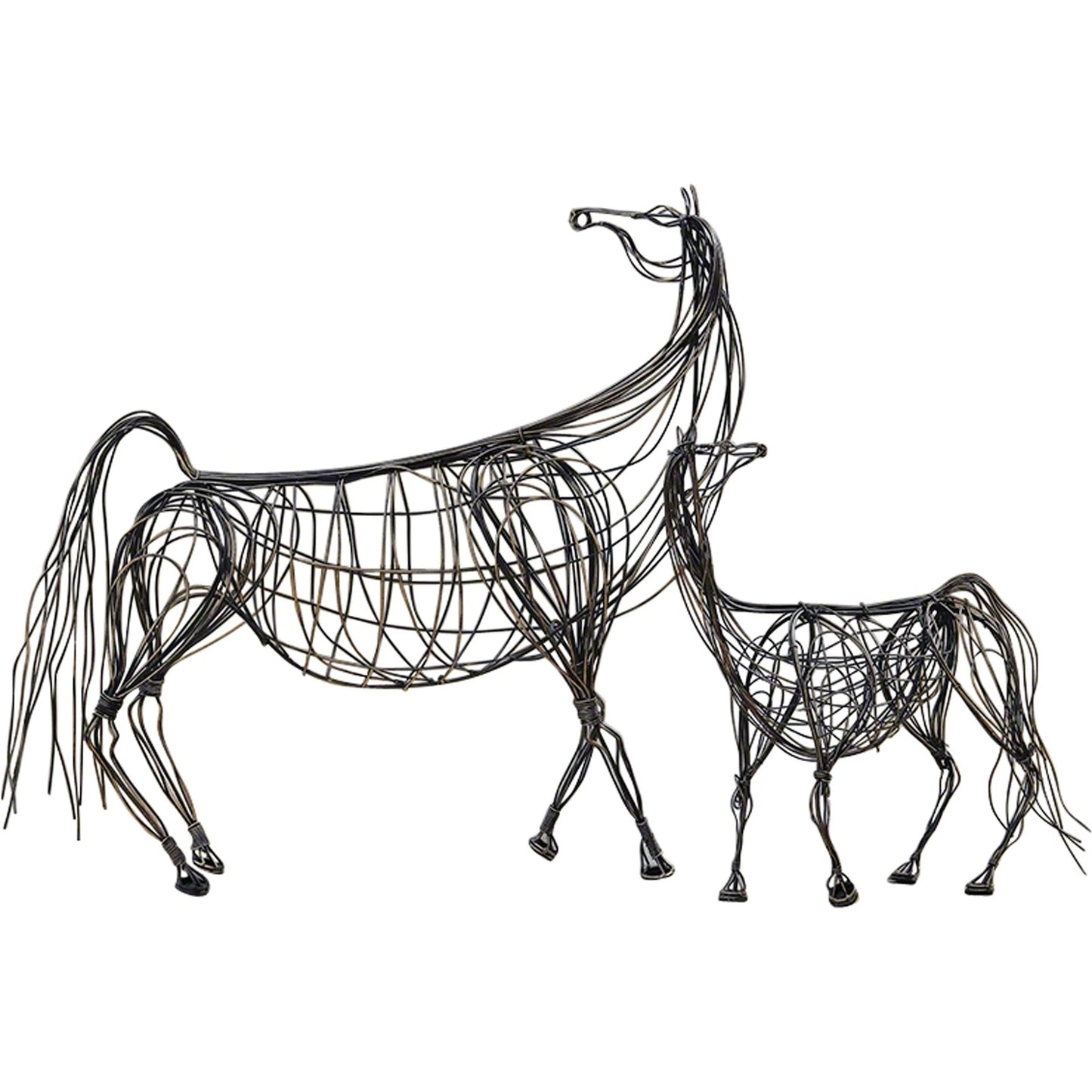 003 SR-892571 | Additional Silo | Ming Dynasty Horse by Global Views in antique bronze. Made from iron in a eclectic & global style.