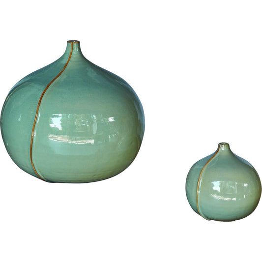 001 SR-701654 | Primary Silo | Milo Vase by Global Views in blue. Made from ceramic in a eclectic & global style.