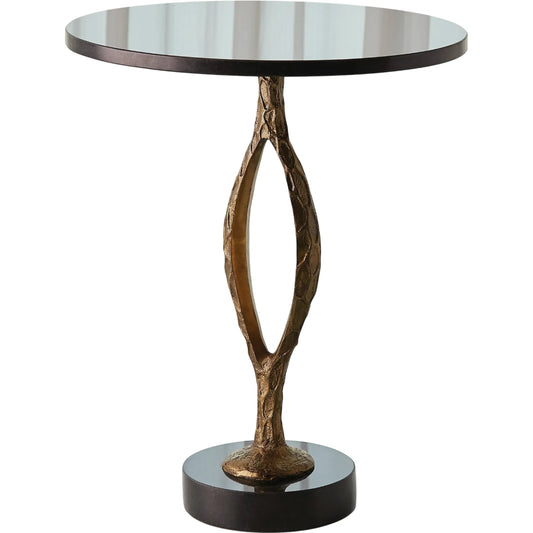 Pod Accent Table by Global Views in gold. Made from unique in a modern style.
