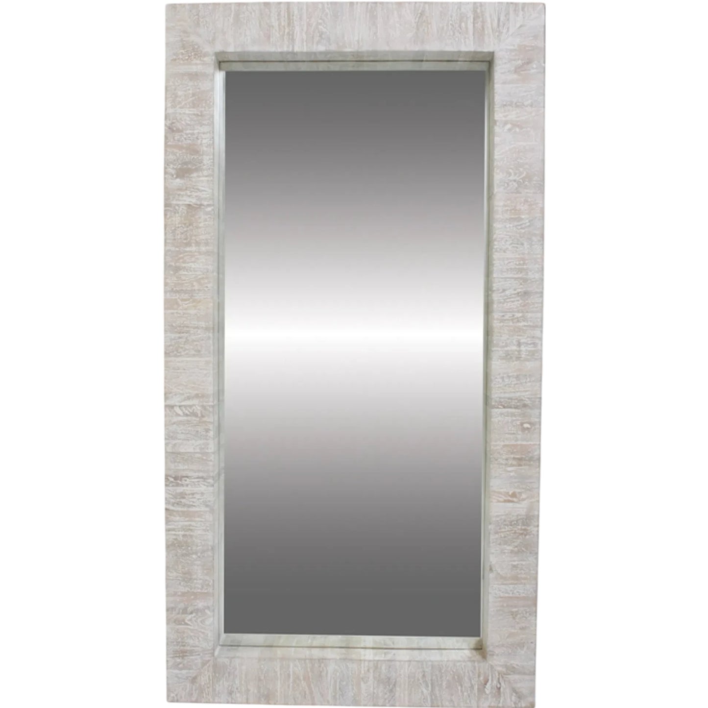 001 SR-701112 | Primary Silo | Driftwood Mirror by Global Views in white washed. Made from mango, mdf, mirror in a modern style.