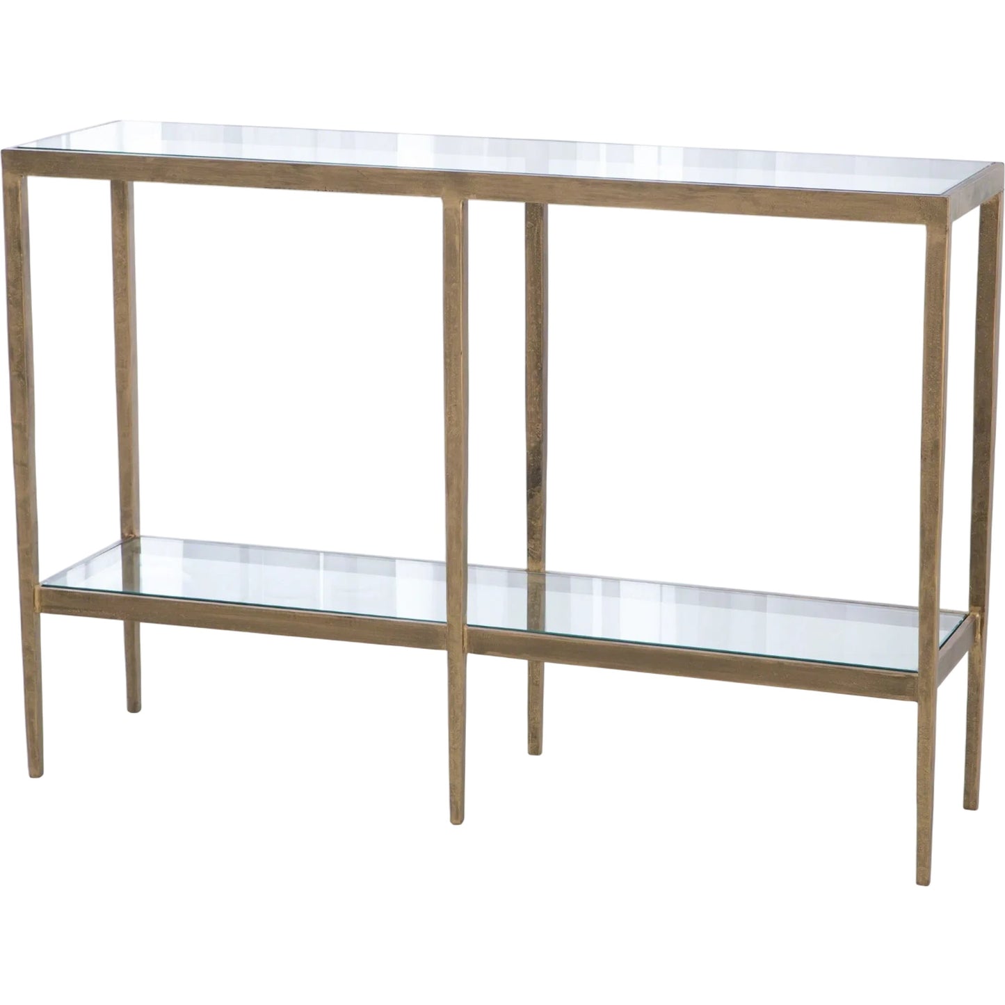 001 SR-701514 | Primary Silo | Laforge Console by Global Views. Made from iron, tempered glass in a transitional style.