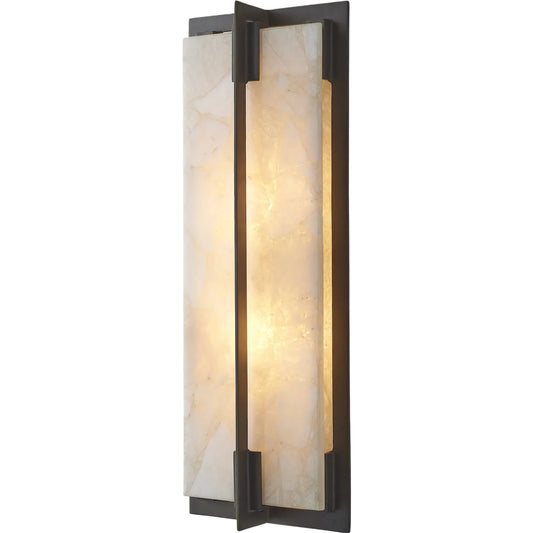Quartz Sconce by Global Views. Made from brass, mild steel, quartz in a modern style.