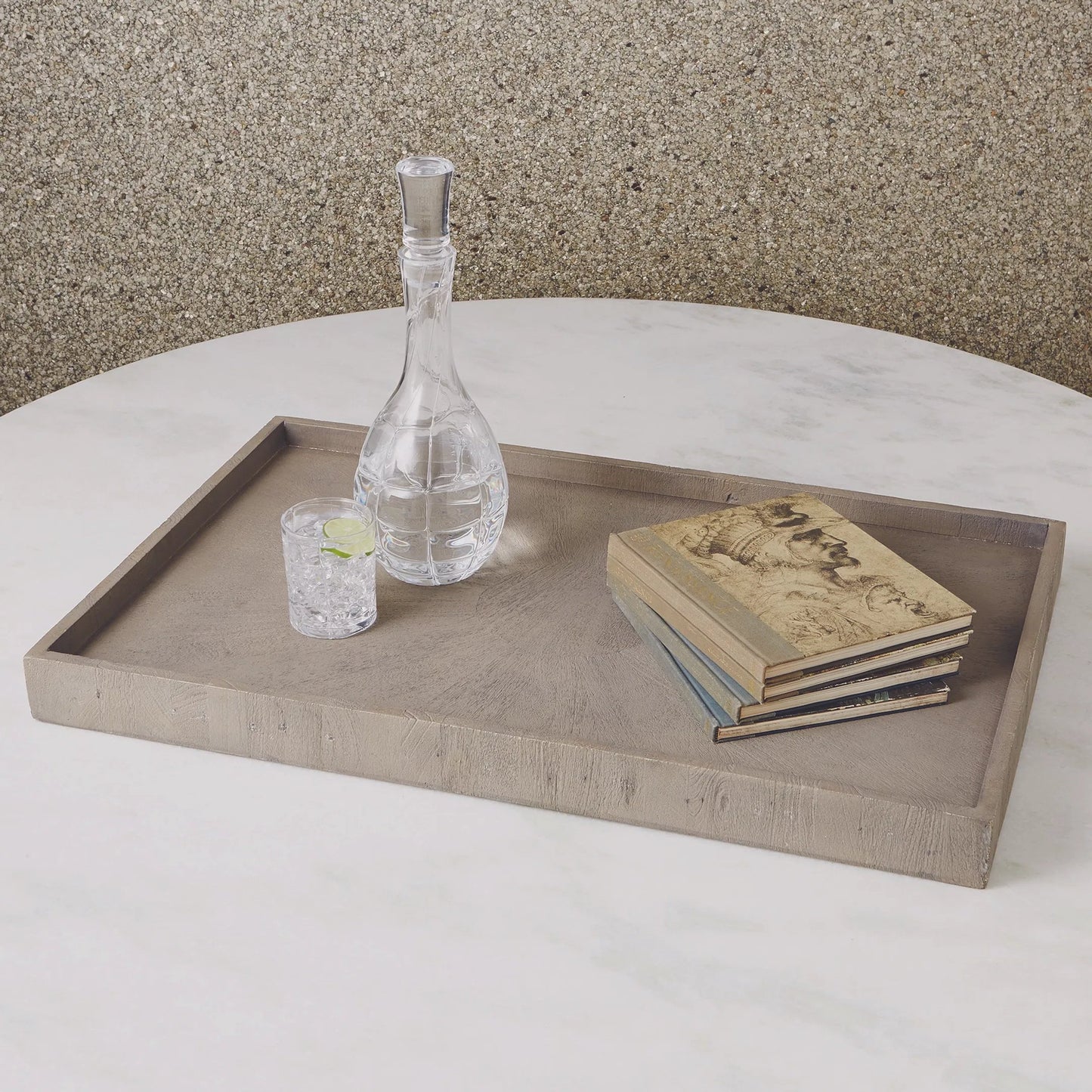 003 SR-891794 | Additional Silo | Driftwood Ottoman Tray by Global Views. Made from mdf, mango in a modern style.