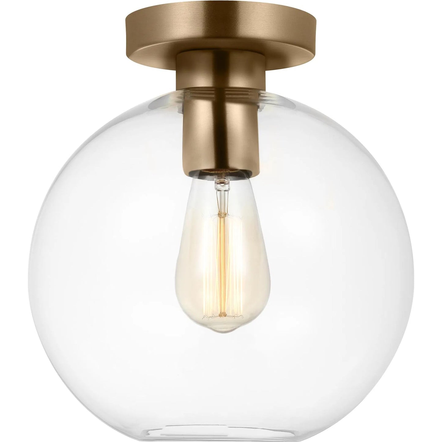 001 SI-2240986 | Primary Silo | Orley One Light Wall / Ceiling Semi-Flush Mount by Visual Comfort & Co. in satin brass. Made from steel in a unique style.