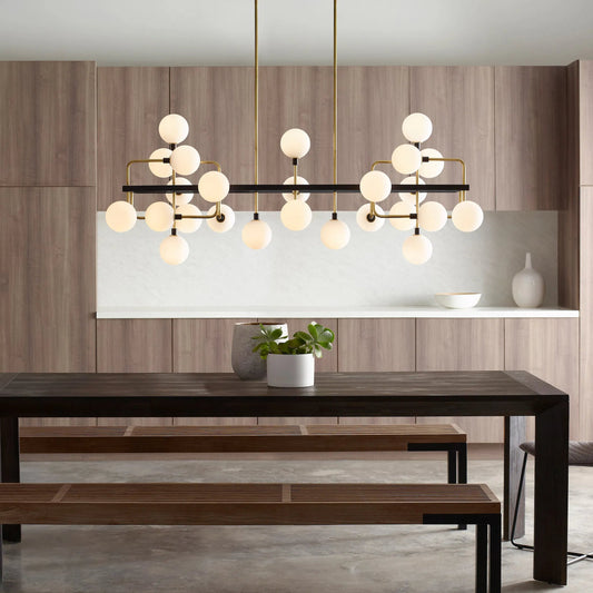 Viaggio Linear Chandelier by Tech Lighting. Made from metal in a modern style.