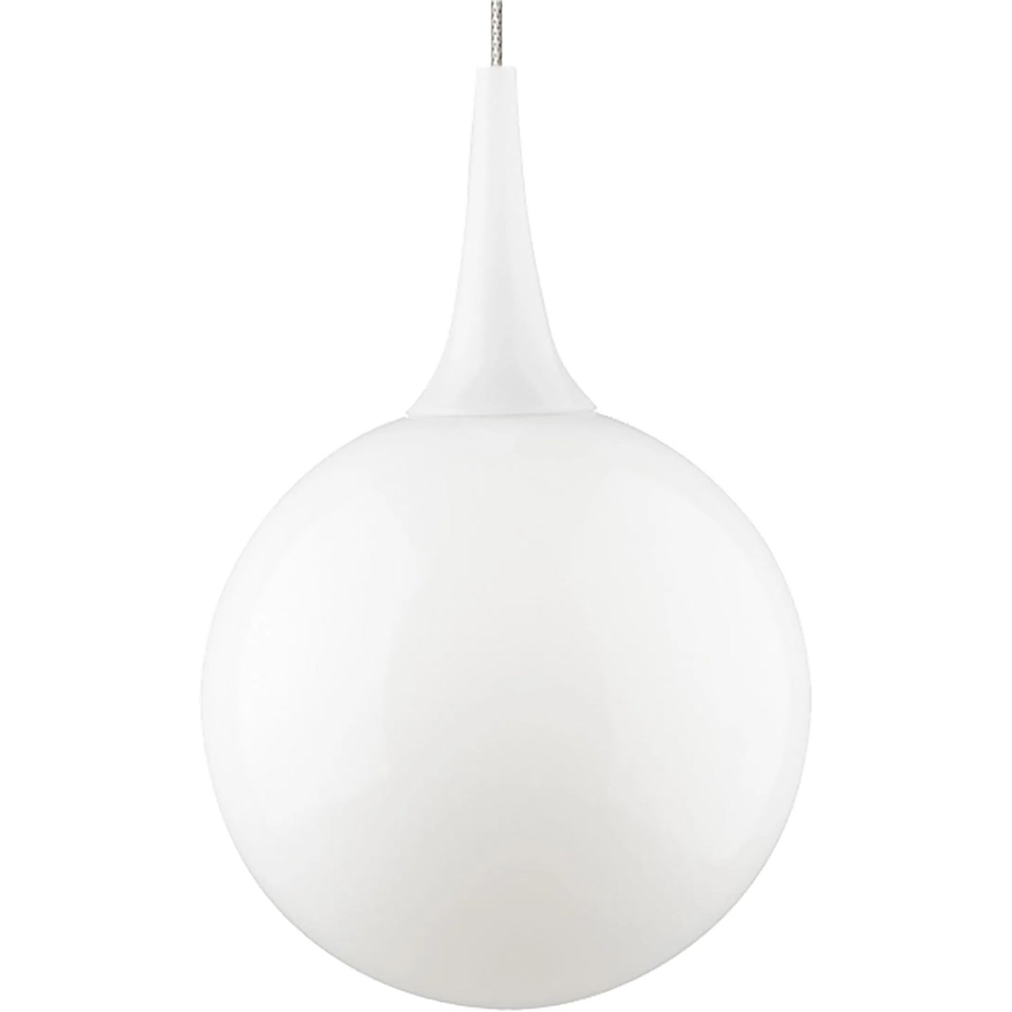 002 SI-2229062 | Primary Silo | Pele Pendant by Visual Comfort & Co. in white and satin nickel. Made from glass in a unique style.