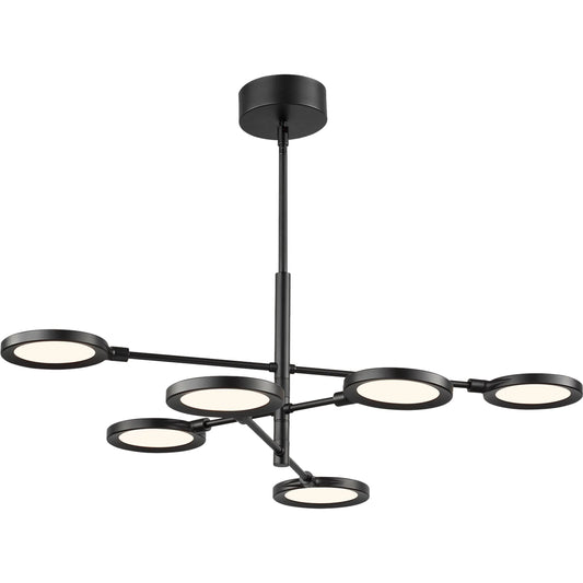 001 SR-808111 | Primary Silo | Spectica Chandelier by Tech Lighting in matte black. Made from aluminum in a modern style.