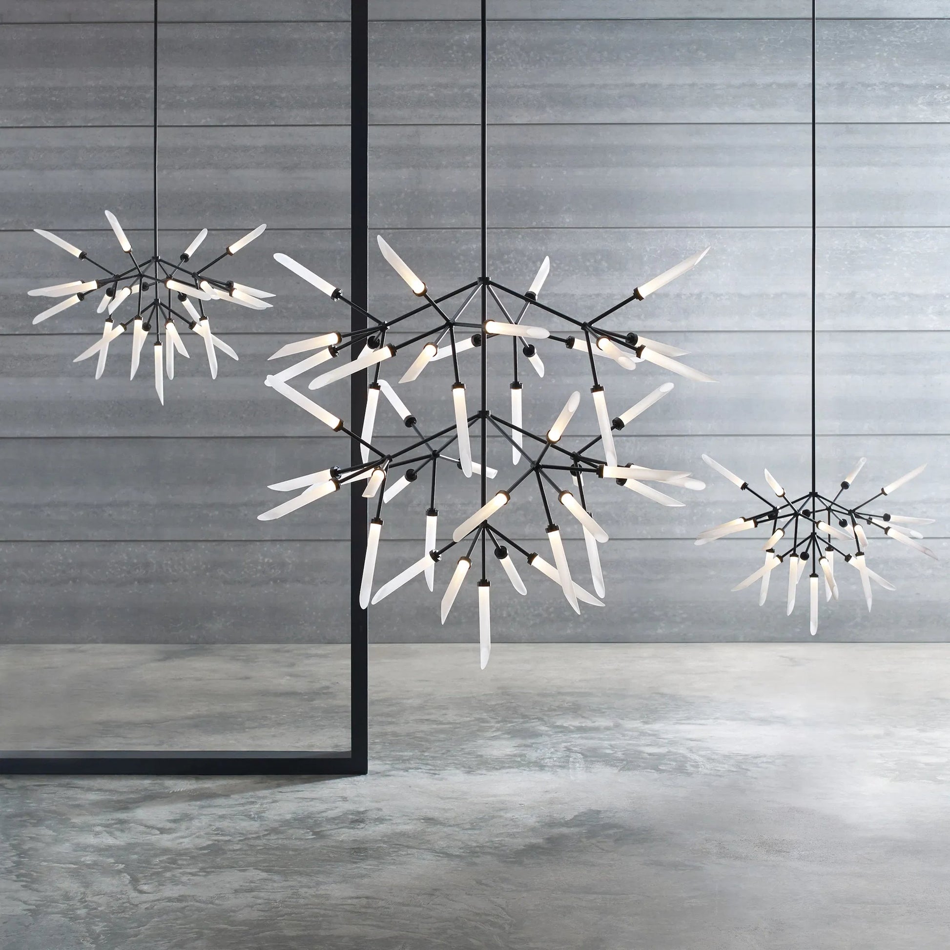 Spur Chandelier by Tech Lighting. Made from aluminum in a modern style.