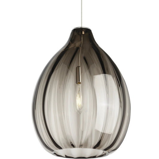 Harper Pendant by Tech Lighting. Made from hand-blown glass with soft groves in a cottage & farmhouse style.