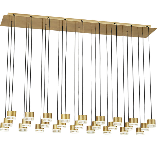 Gable 27 Light Chandelier by Visual Comfort & Co.. Made from aluminum or brass in a modern style.