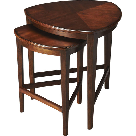 001 O-BUTLER-7010011 | Primary Silo | Finnegan Nesting Tables by Butler Specialty Company. Made from rubberwood solids, mdf, cherry veneer in a modern style.
