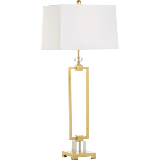 Serene Table Lamp by Chelsea House in gold leaf, clear. Made from unique in a transitional style.