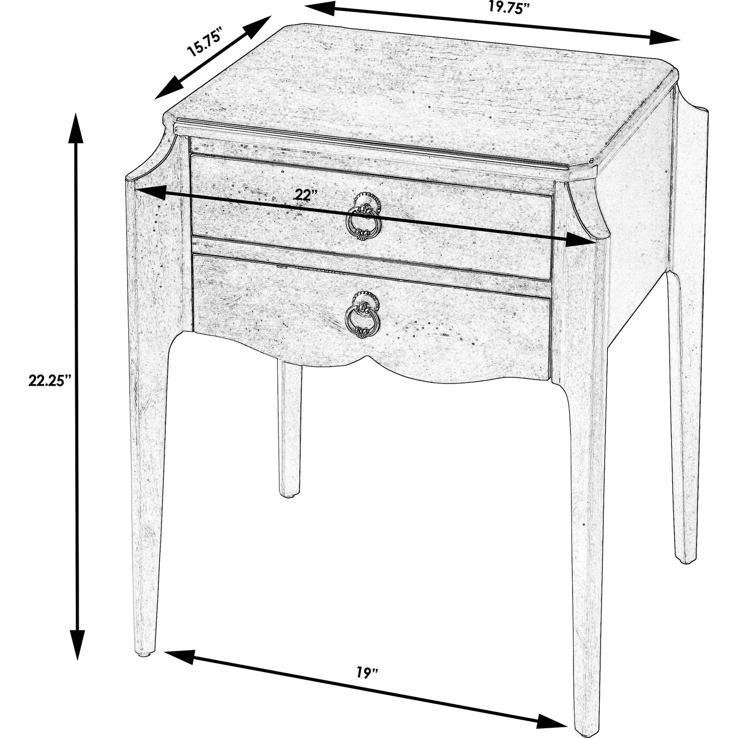 006 O-BUTLER-7016024 | Additional Silo | Wilshire Accent Table by Butler Specialty Company. Made from unique in a traditional style.