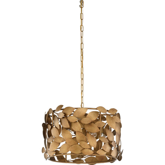 Ficus Round Chandelier by Chelsea House in antique gold. Made from unique in a cottage & farmhouse style.