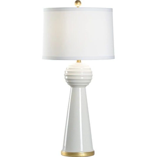 001 SI-2334724 | Primary Silo | Bianco Table Lamp by Chelsea House in white, cream and cream crackled glaze, gold leaf. Made from unique in a modern style.