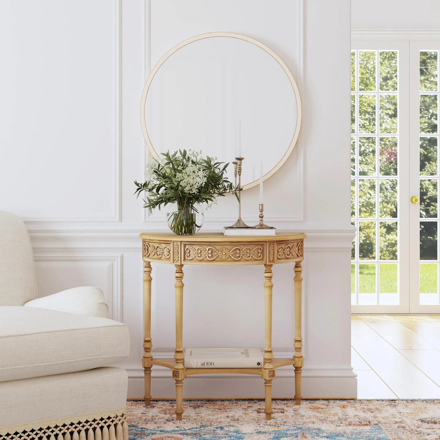014 SI-2077860 | Lifestyle | Danelle Demilune Console Table by Butler Specialty Company. Made from unique in a traditional style.
