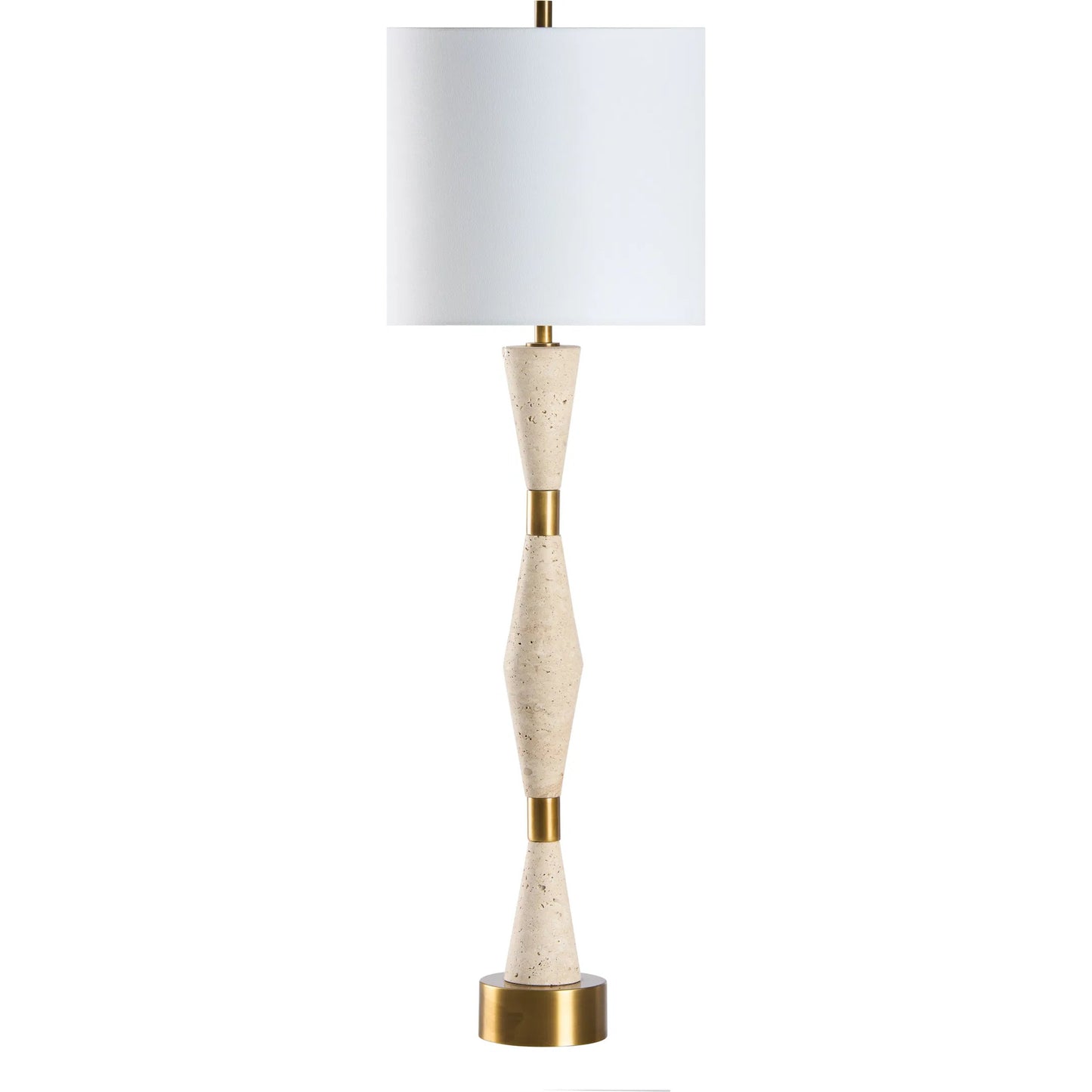 002 SI-2387779 | Additional Silo | Metroline Travertine Lamp by Chelsea House in natural, antique brass. Made from unique in a transitional style.