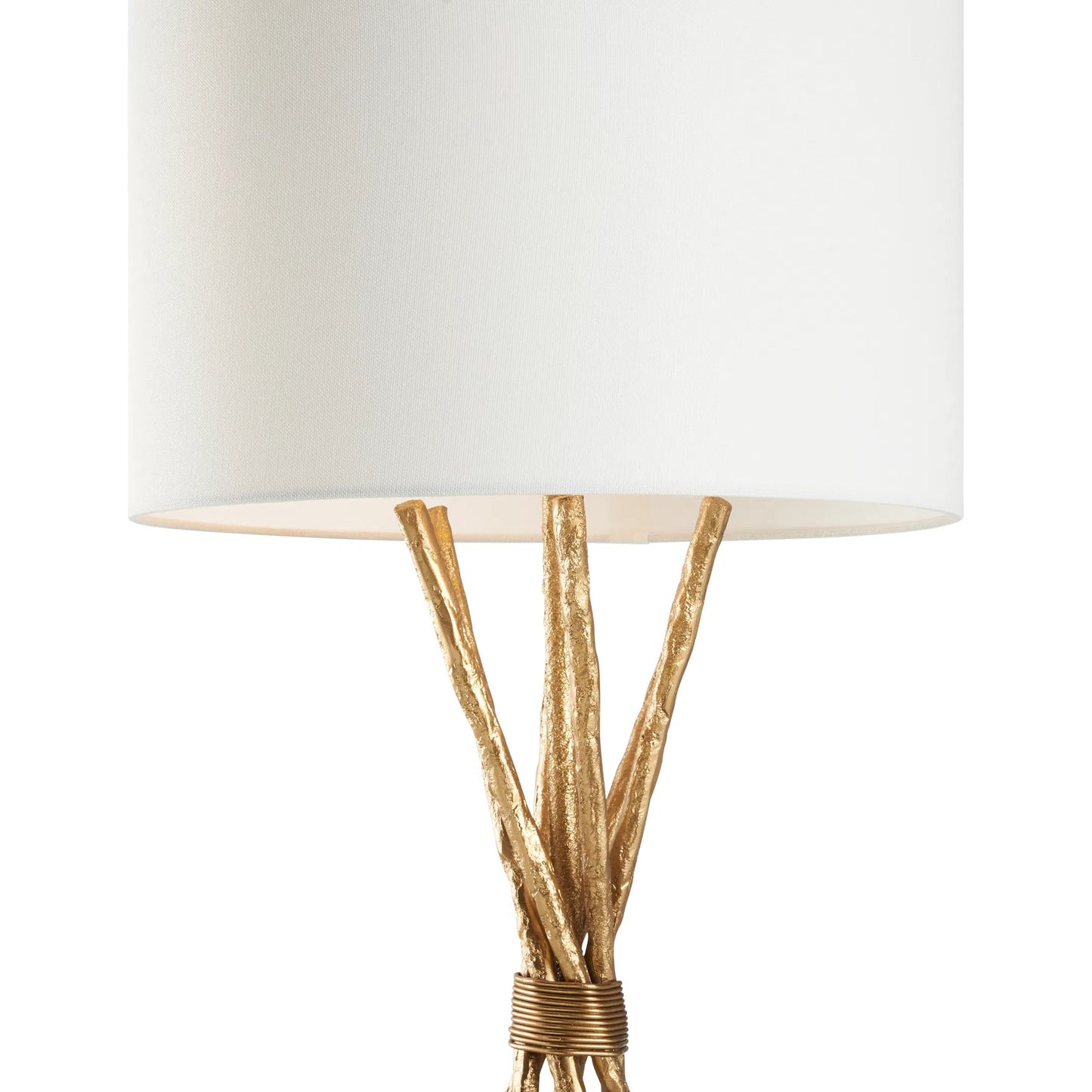 004 SI-2387770 | Closeup | Luma Lamp by Chelsea House in textured brass. Made from unique in a modern style.