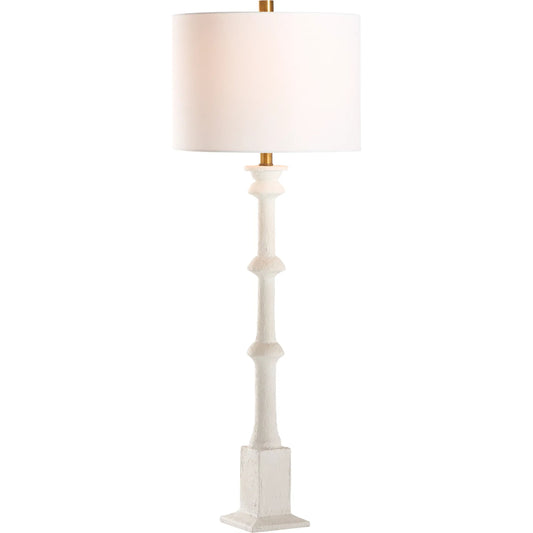 Lawrence Lamp by Chelsea House in white plaster. Made from unique in a transitional style.