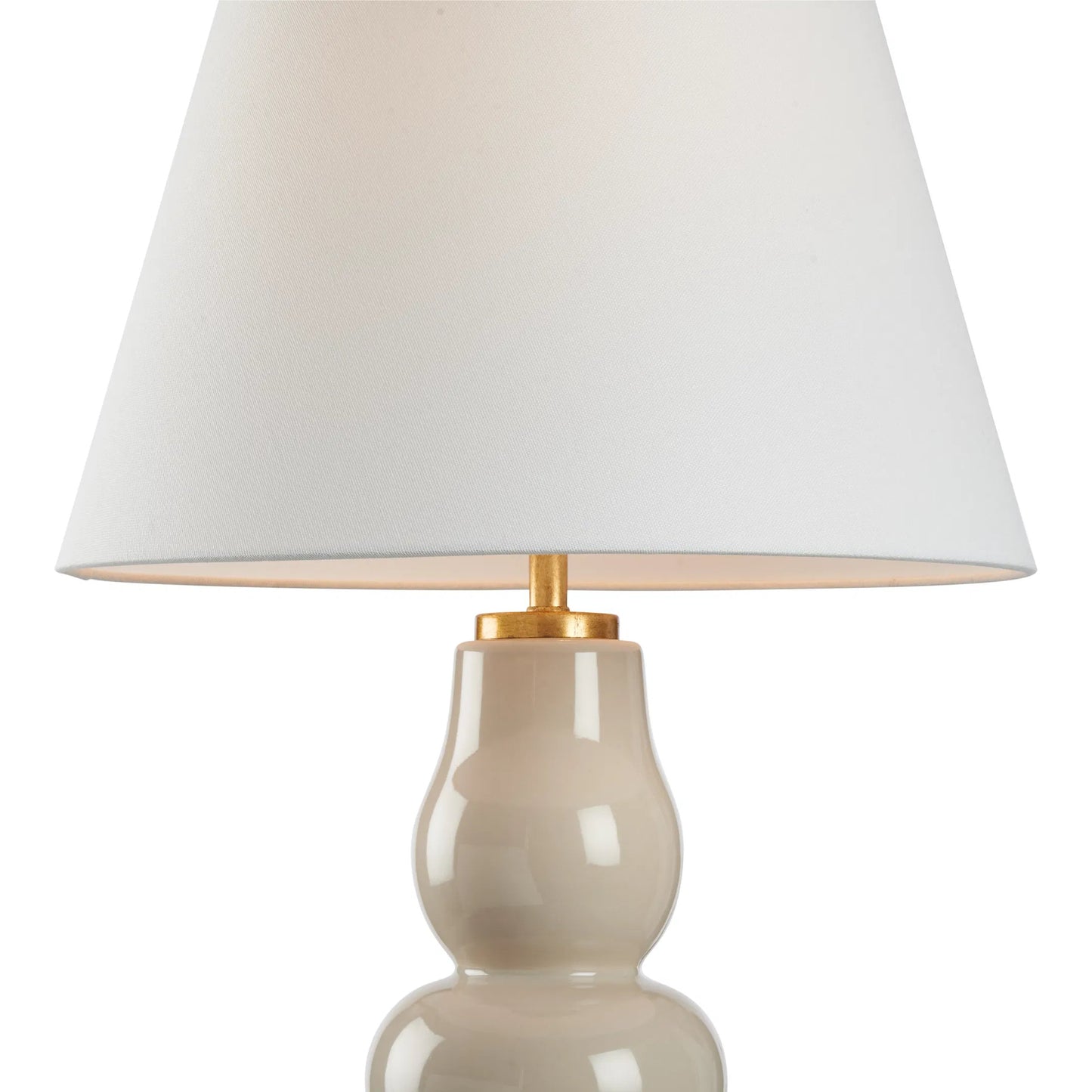 003 SI-2387706 | Additional Silo | Denise Lamp by Chelsea House in beige glaze, gold leaf. Made from unique in a unique style.