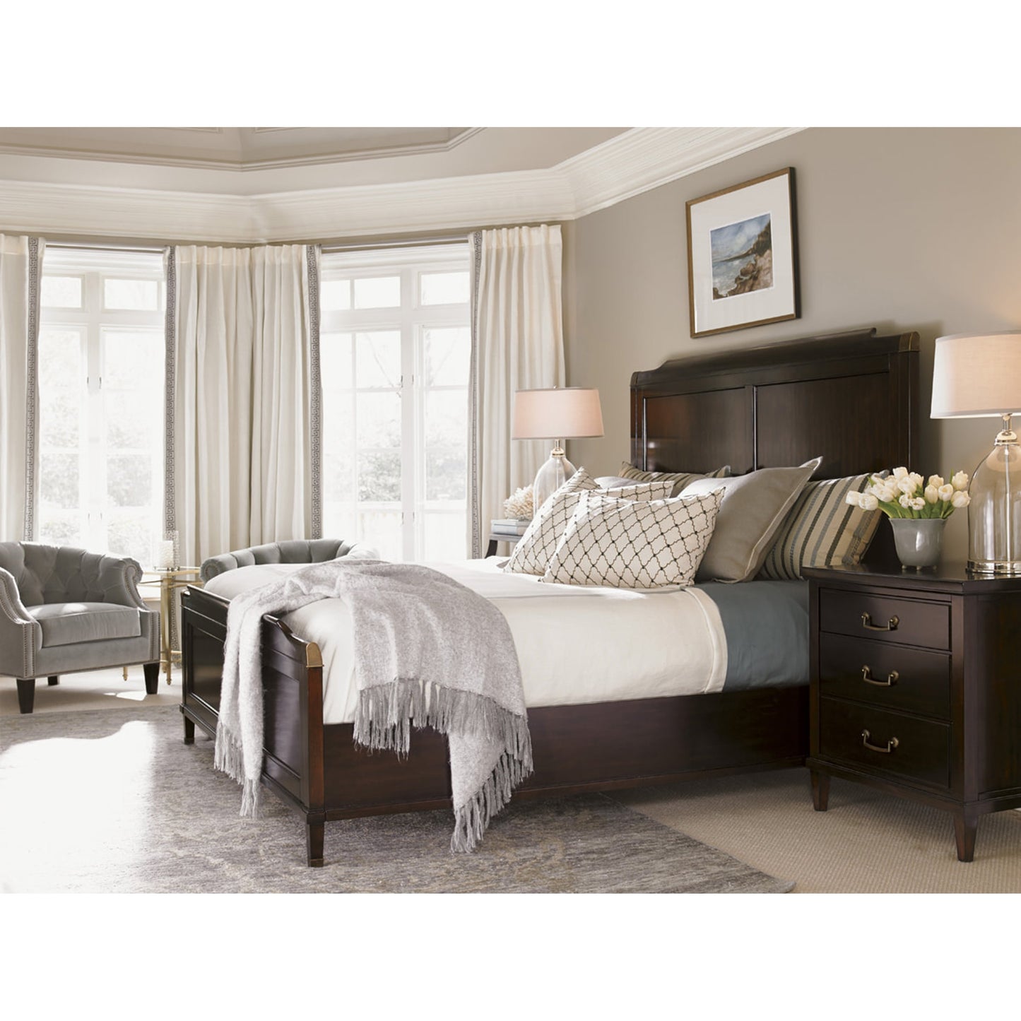002 SR-835159,SR-835160 | Lifestyle | Bennington Panel Bed by Lexington. Made from unique in a transitional style.